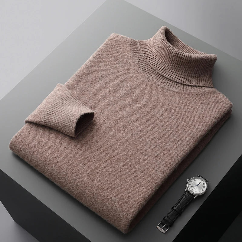 Adam - Clasic Merino Pulover cu Guler Înalt