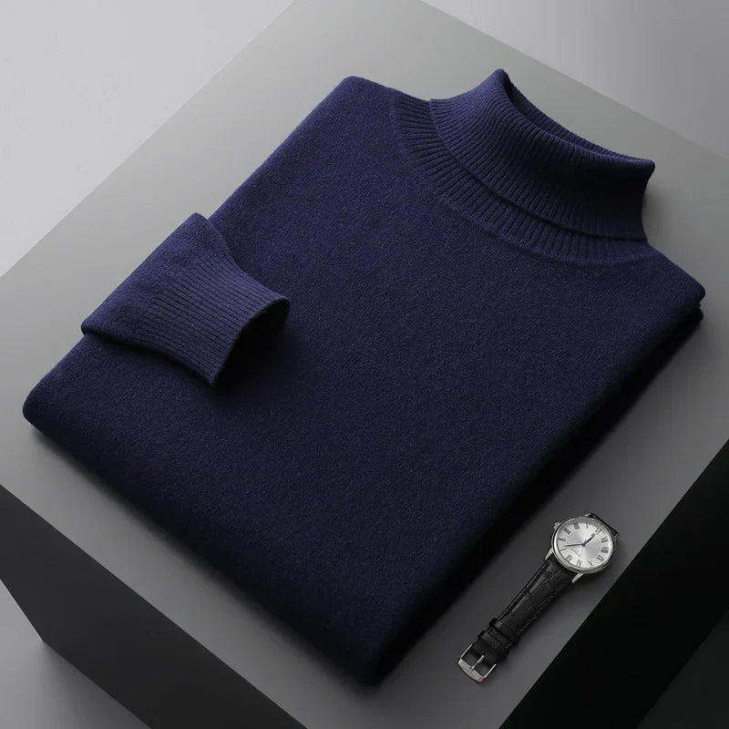 Adam - Clasic Merino Pulover cu Guler Înalt