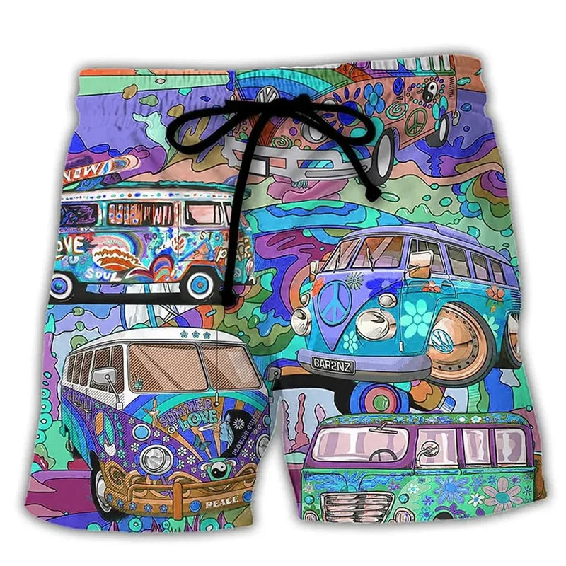 Axel – Pantaloni Scurți de Vară cu Stil Graffiti