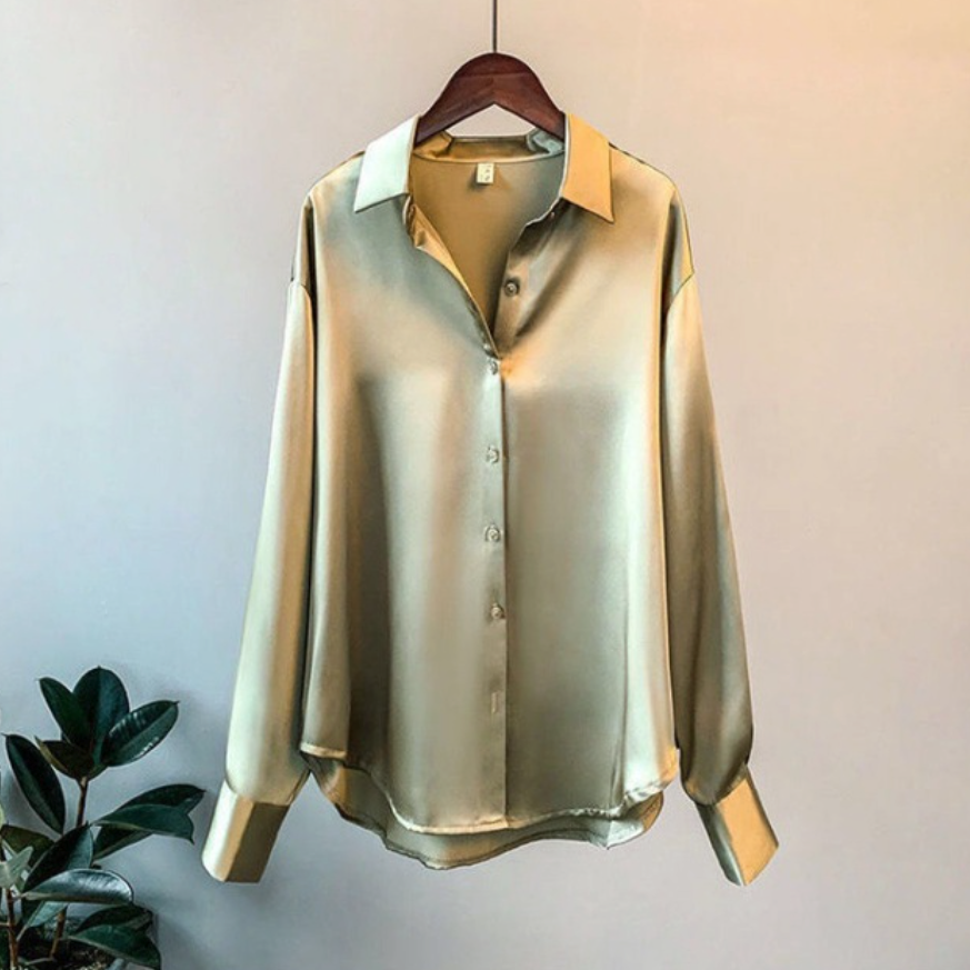 Valgerda - Elegantă cămașă de damă din satin