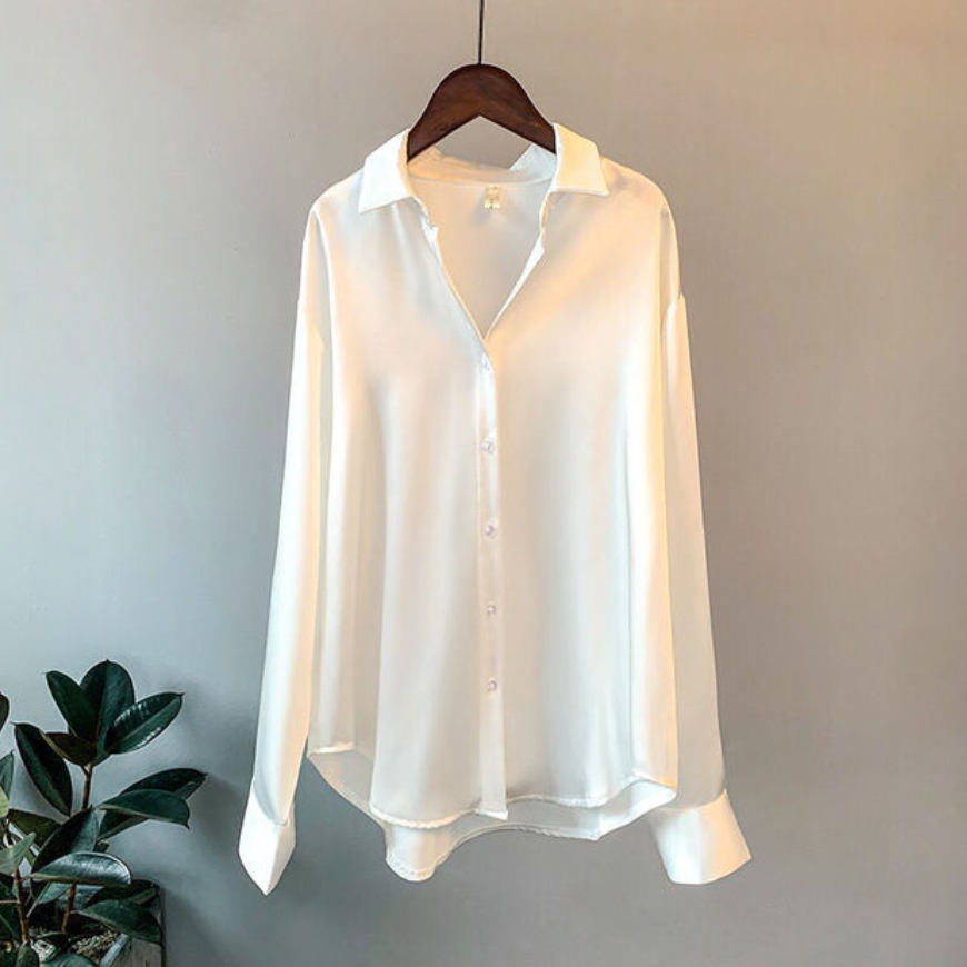 Valgerda - Elegantă cămașă de damă din satin