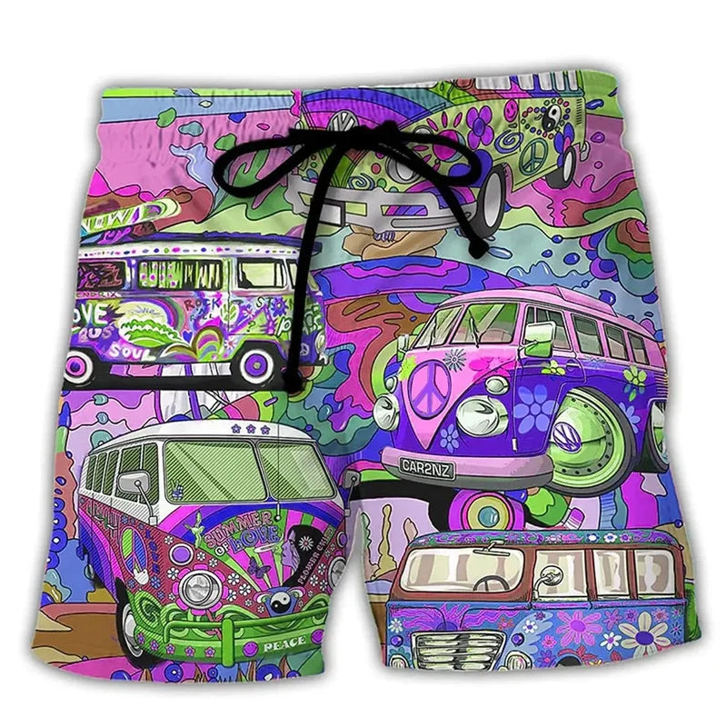 Axel – Pantaloni Scurți de Vară cu Stil Graffiti