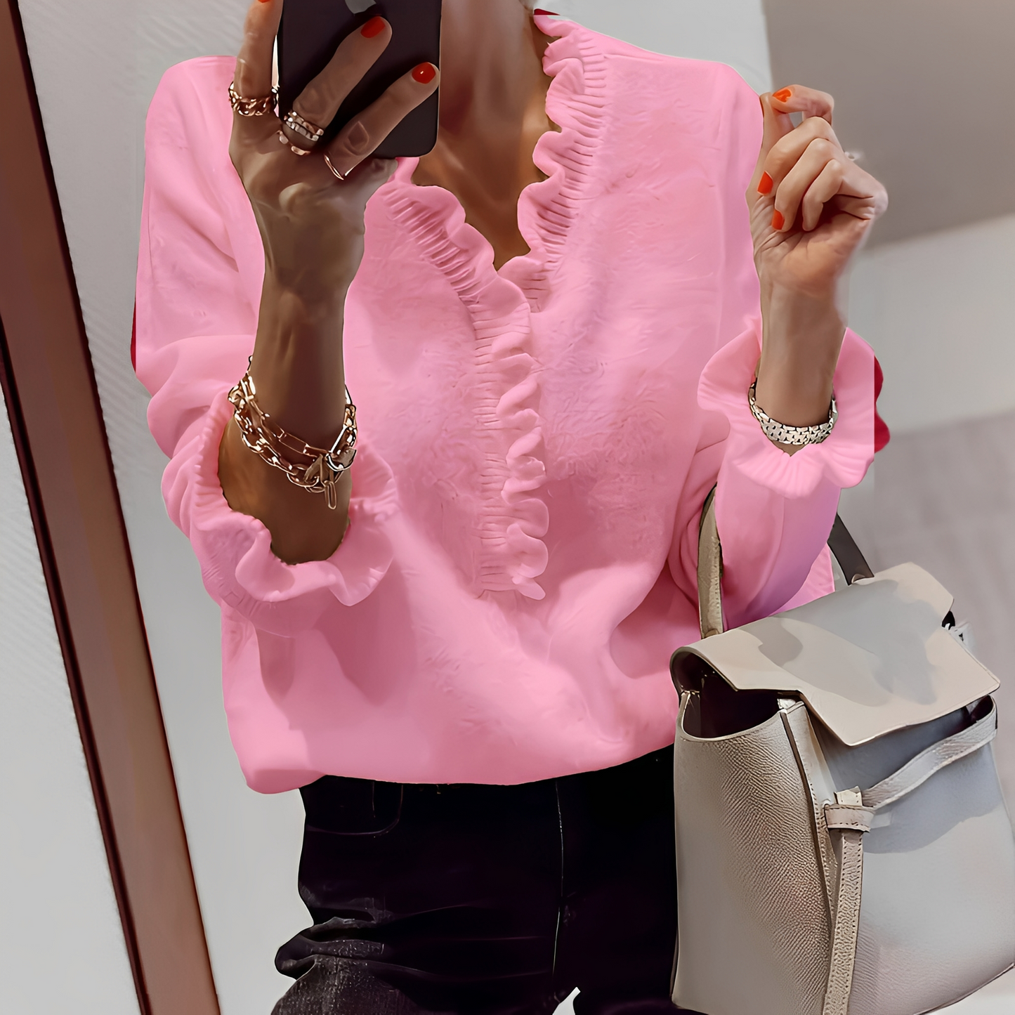 Isabella - Pulover tricotat elegant cu nasturi pentru femei