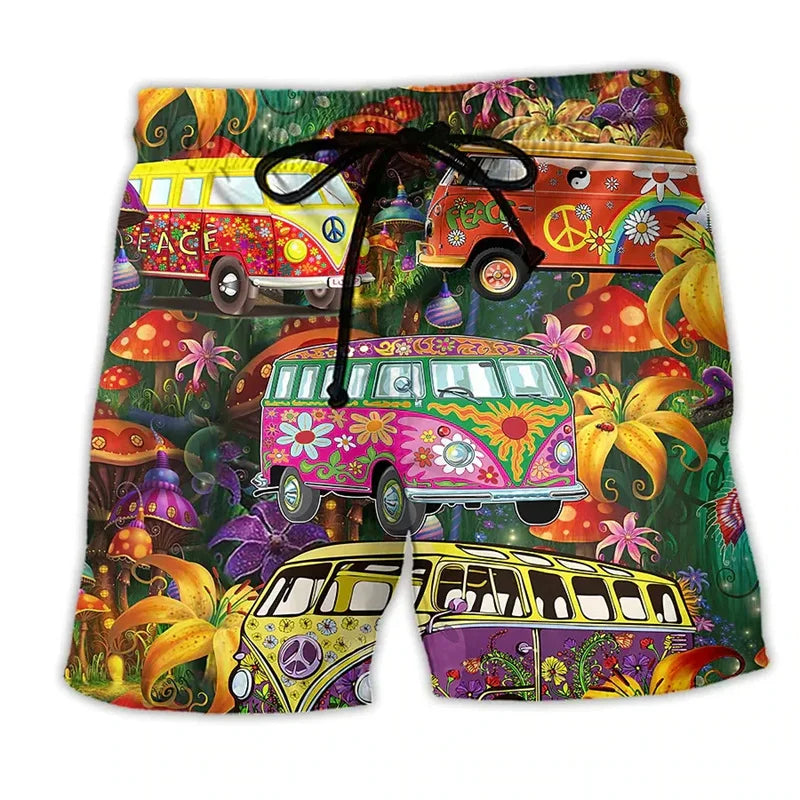 Axel – Pantaloni Scurți de Vară cu Stil Graffiti