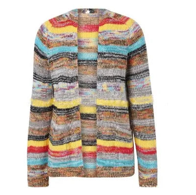 Toph - Vintage Pulover Femei Dungi Tricotat Bumbac