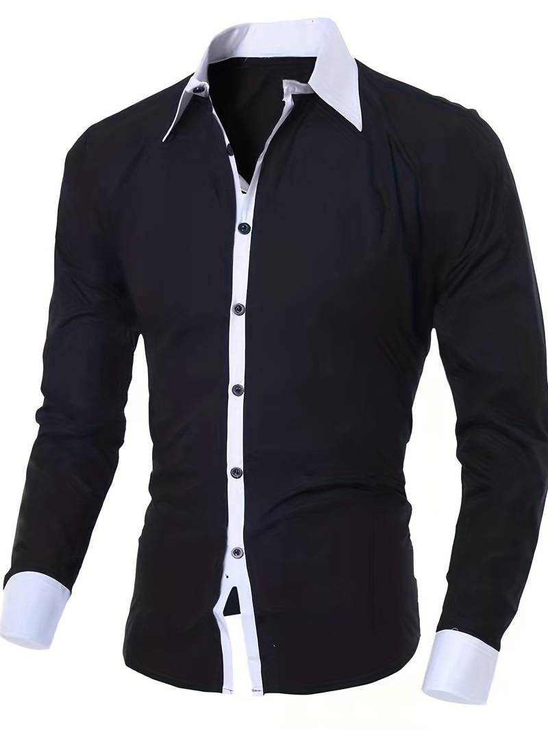 Tonie – Cămașă Elegantă cu Contrast cu Croială Modernă