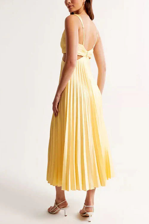 Arya - Elegantă Rochie Midi cu Pliuri pentru Femei
