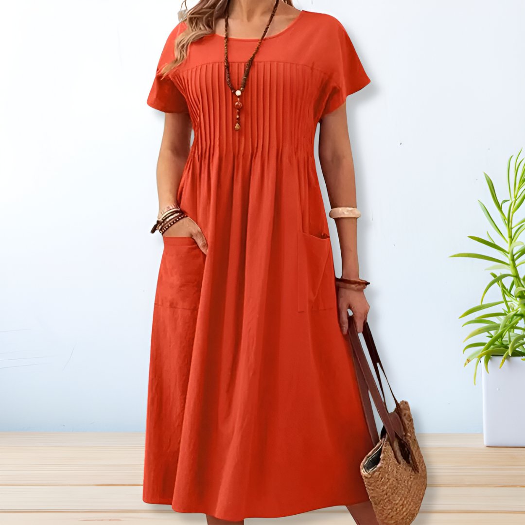 Leona - Rochie de zi cu croială lejeră