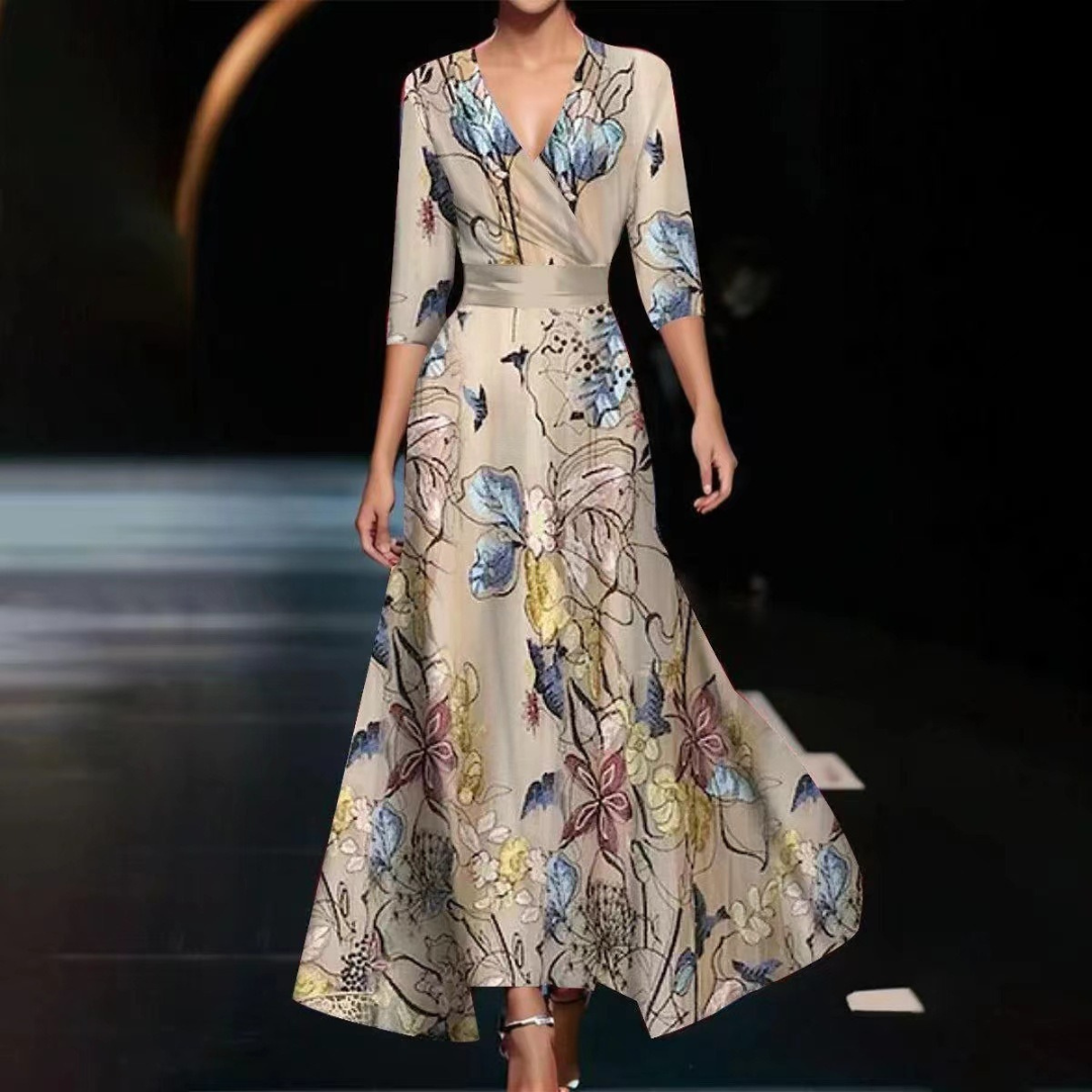 Yuna - Rochie petrecută cu imprimeu floral
