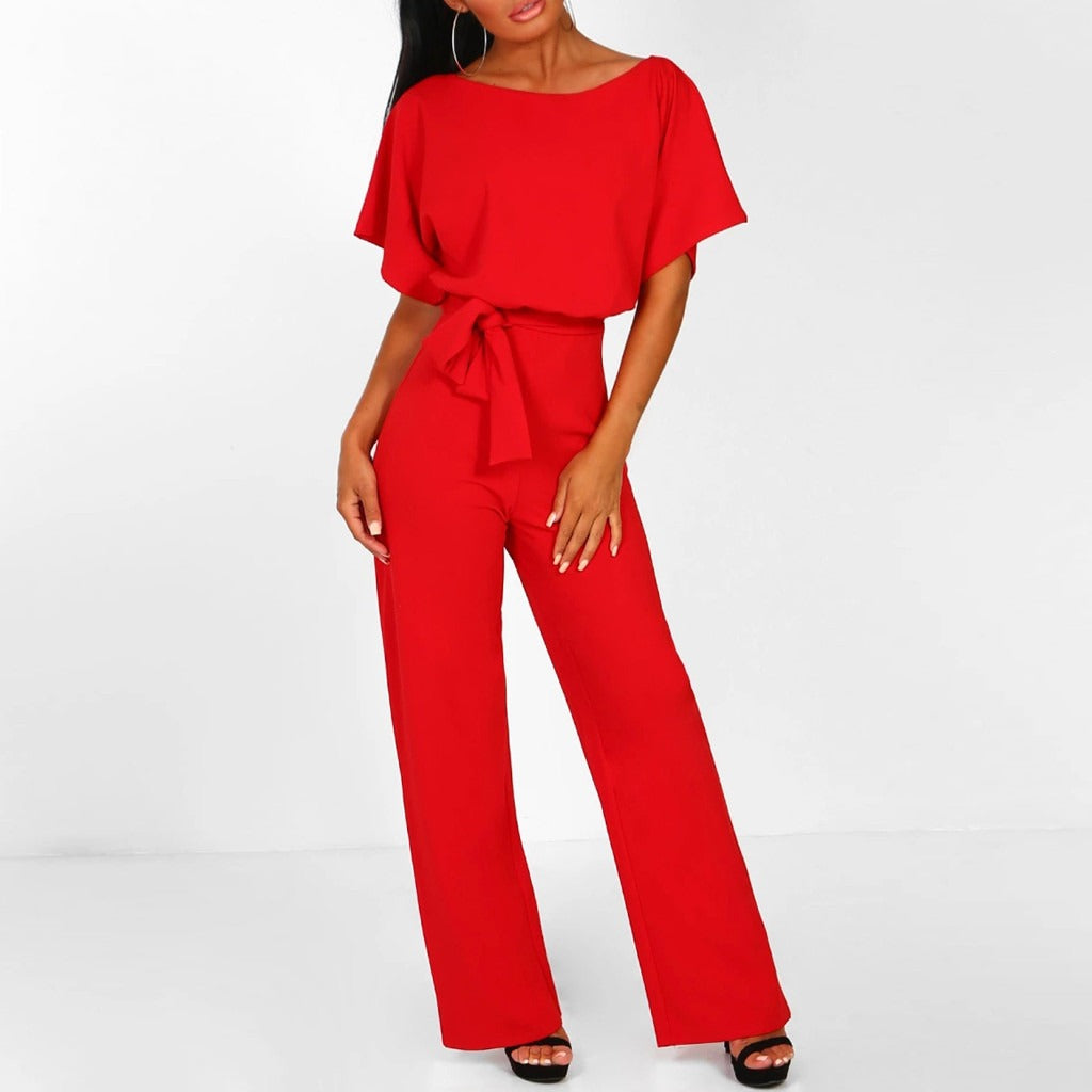 Emilia – Salopeta de dama eleganta cu centura in talie