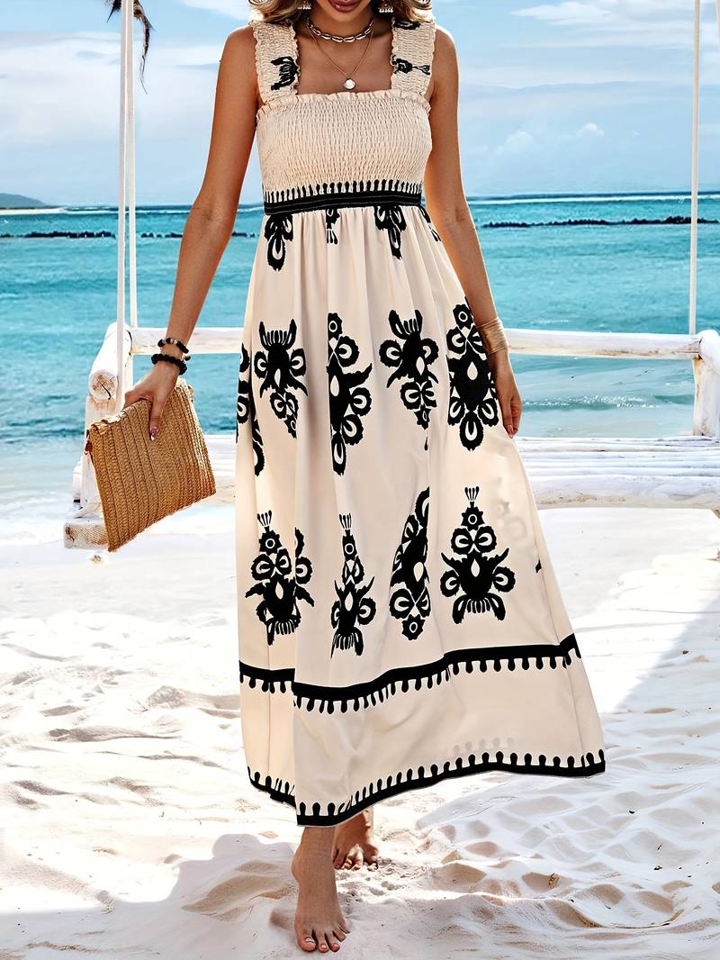 Yara – Rochie maxi Desert wind cu croi aerat