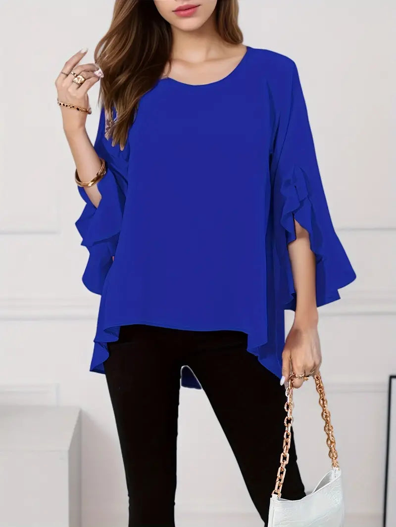 Anya – Pulover Moale cu Decolteu Rotund Flotant