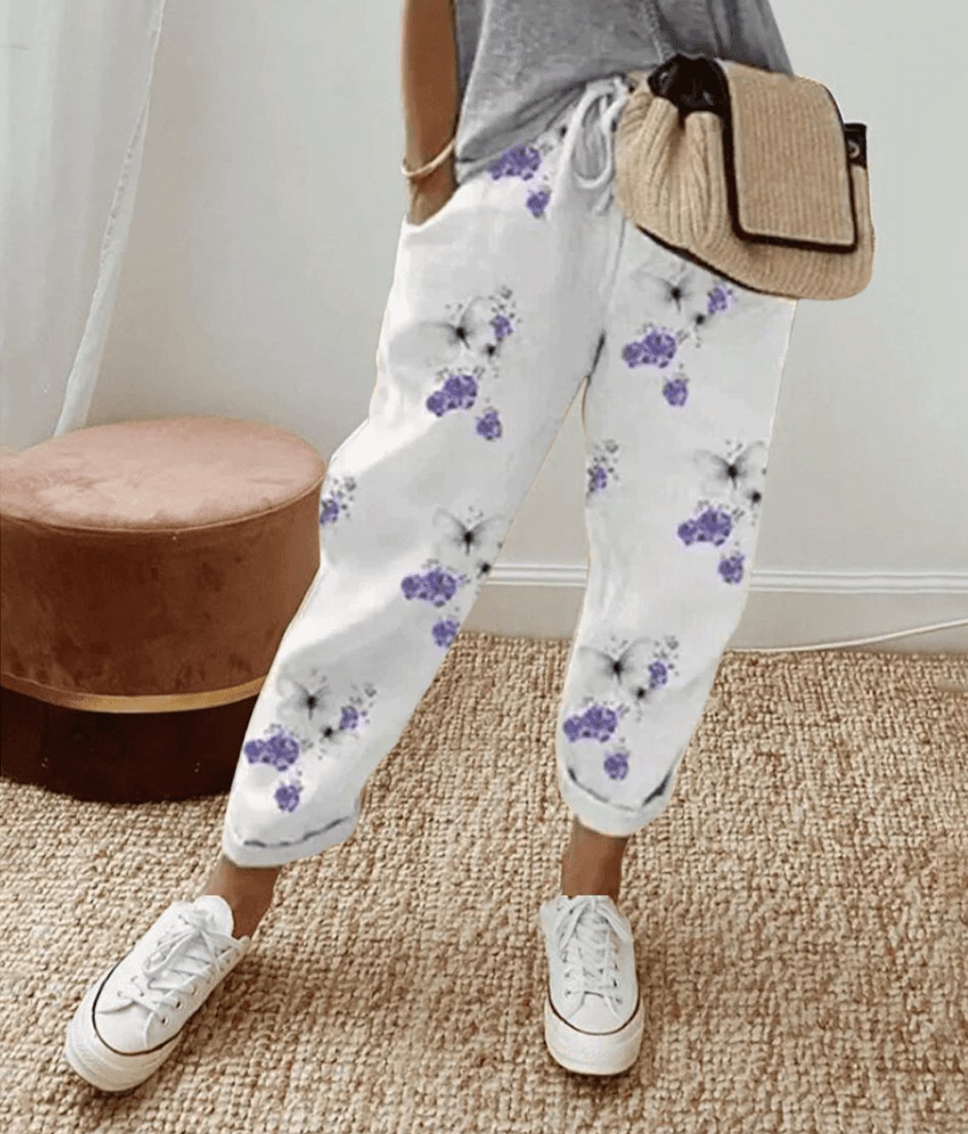 Bella – Pantaloni chic din amestec de bumbac și in
