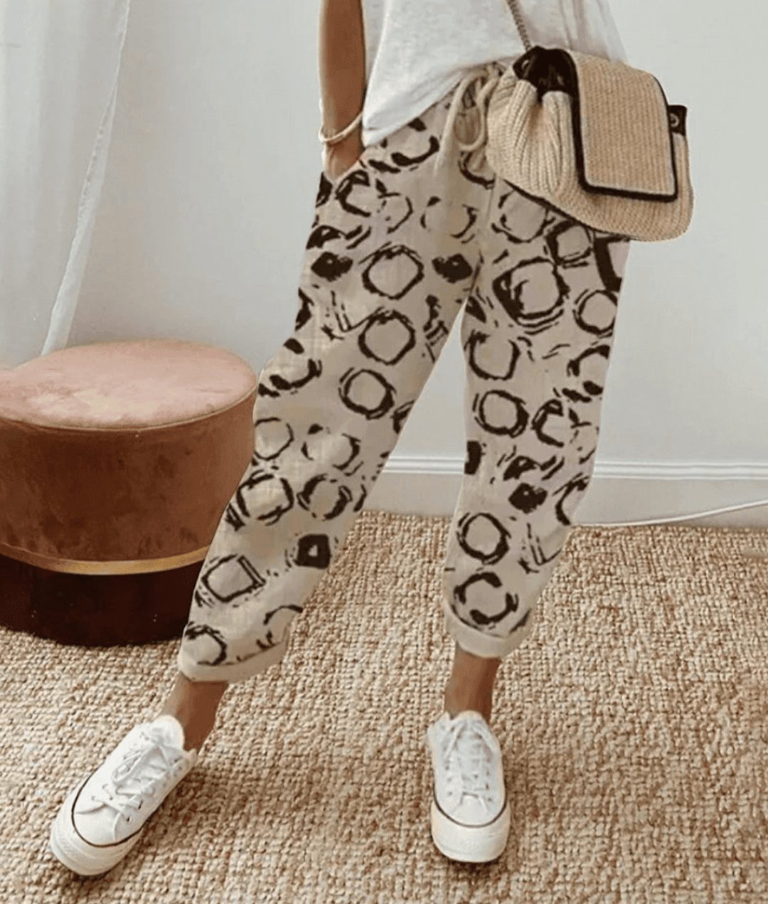 Bella – Pantaloni chic din amestec de bumbac și in