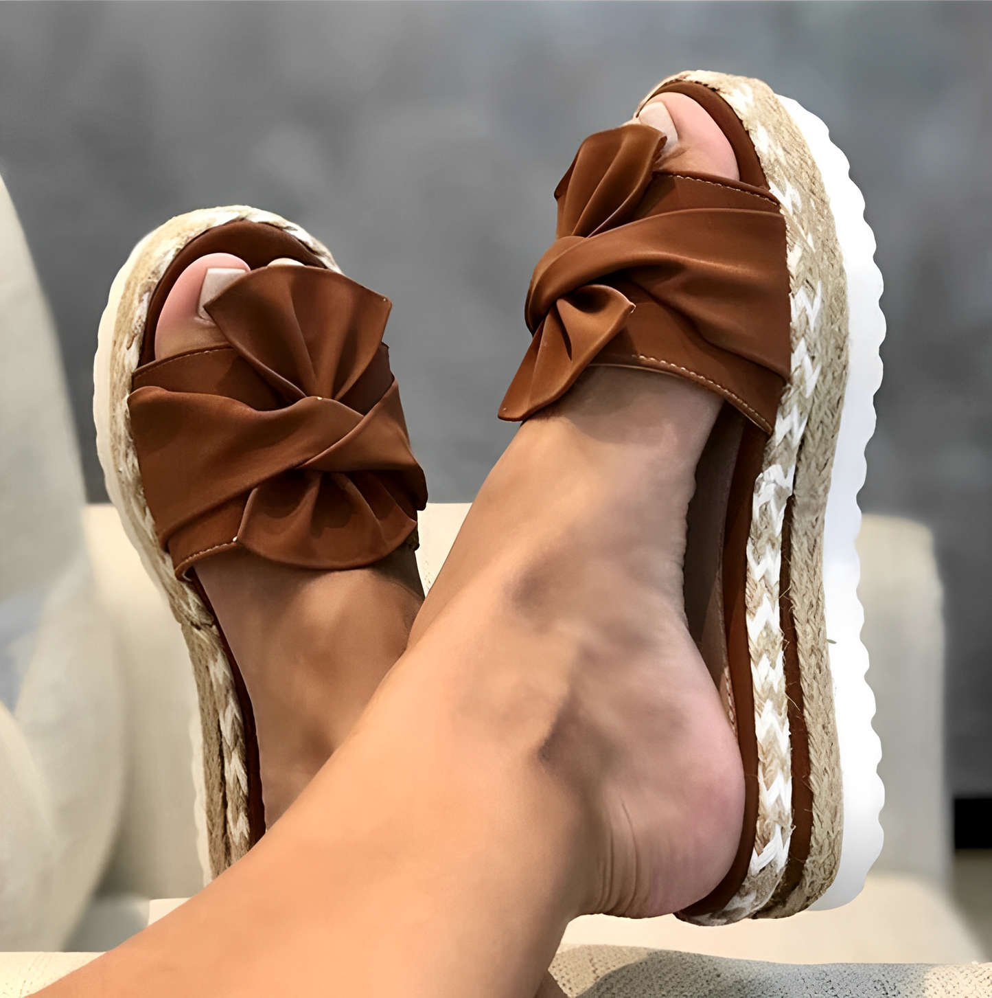 Arleen - Sandale casual cu fundiță pentru femei