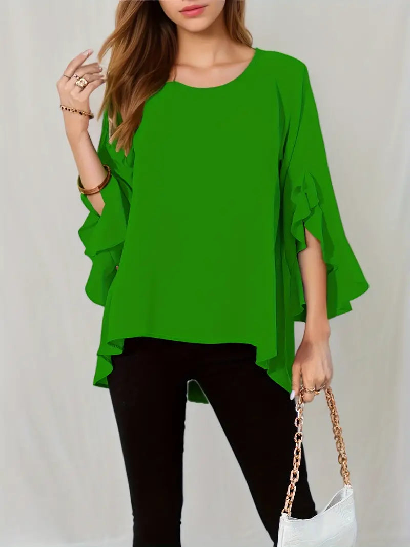 Anya – Pulover Moale cu Decolteu Rotund Flotant