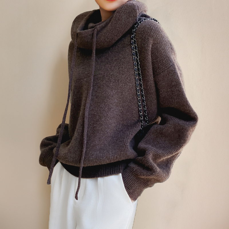 Eden - Elegant Pulover cu Guler Înalt din Lână Merino