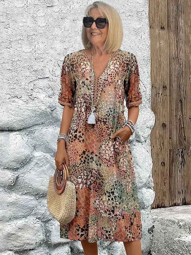 Harper – Rochie midi elegantă cu imprimeu floral