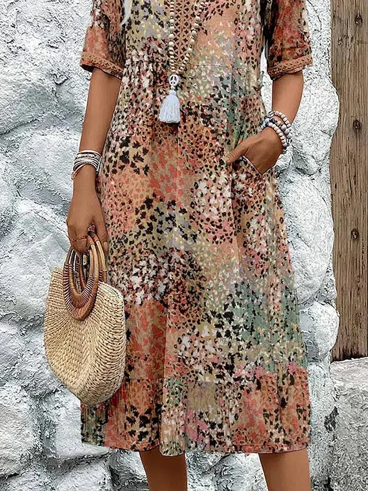 Harper – Rochie midi elegantă cu imprimeu floral