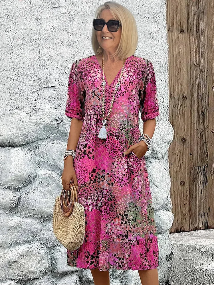 Harper – Rochie midi elegantă cu imprimeu floral
