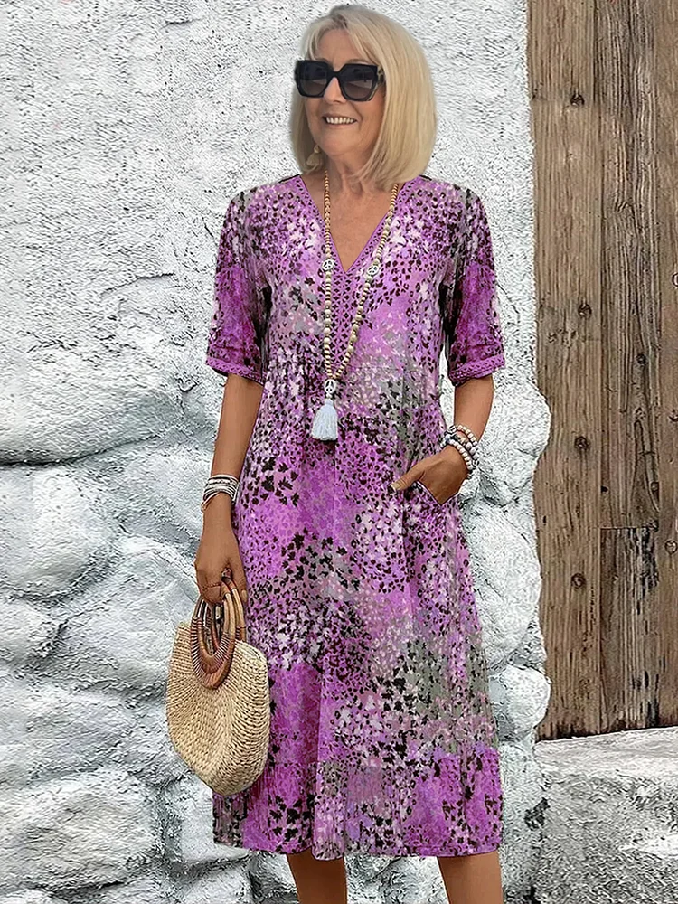 Harper – Rochie midi elegantă cu imprimeu floral
