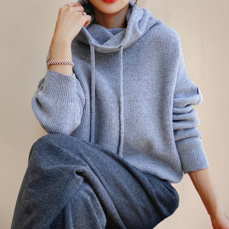 Eden - Elegant Pulover cu Guler Înalt din Lână Merino