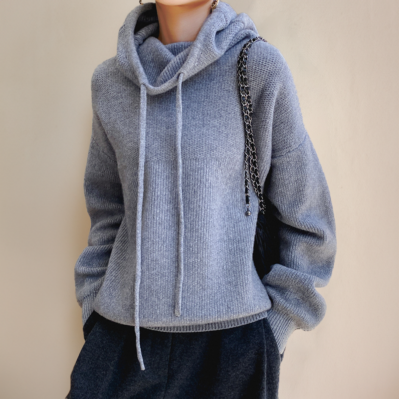 Eden - Elegant Pulover cu Guler Înalt din Lână Merino