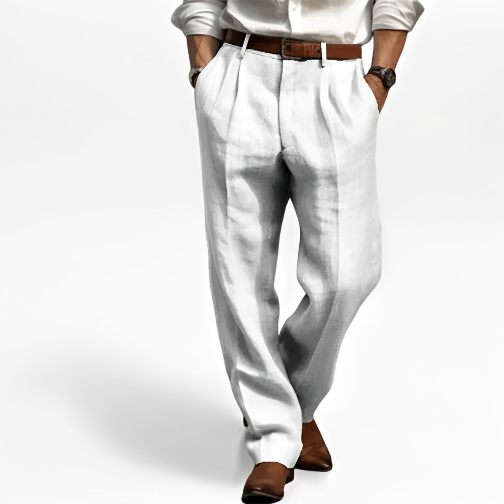 Zaiden - Pantaloni retro cu picior drept pentru bărbați