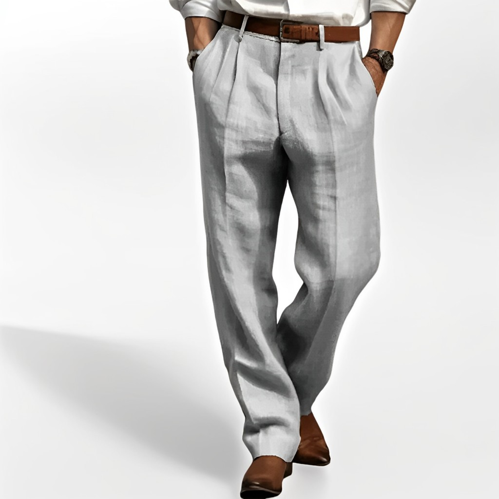 Zaiden - Pantaloni retro cu picior drept pentru bărbați