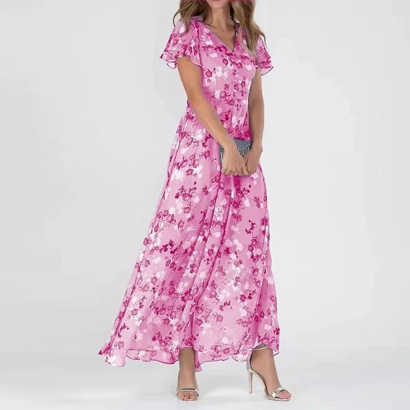 Victoria – Rochie de vară lungă și elegantă cu flori