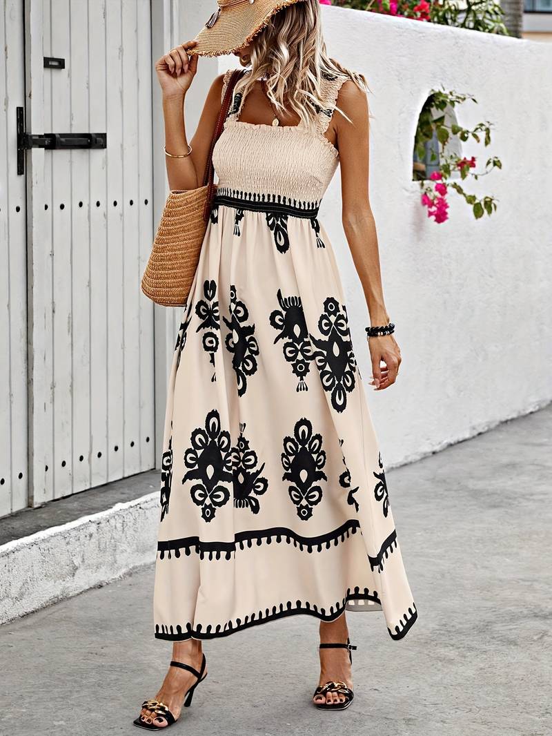 Yara – Rochie maxi Desert wind cu croi aerat