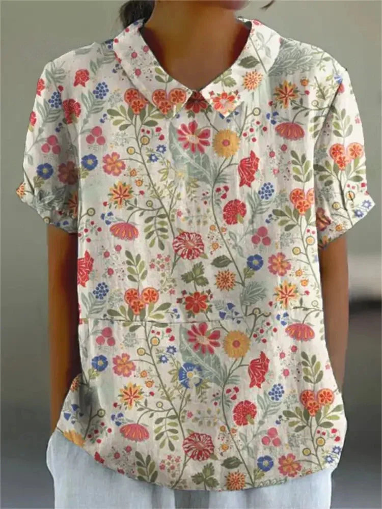 Shelby - Bluza Vintage cu Flori Femei Lejer