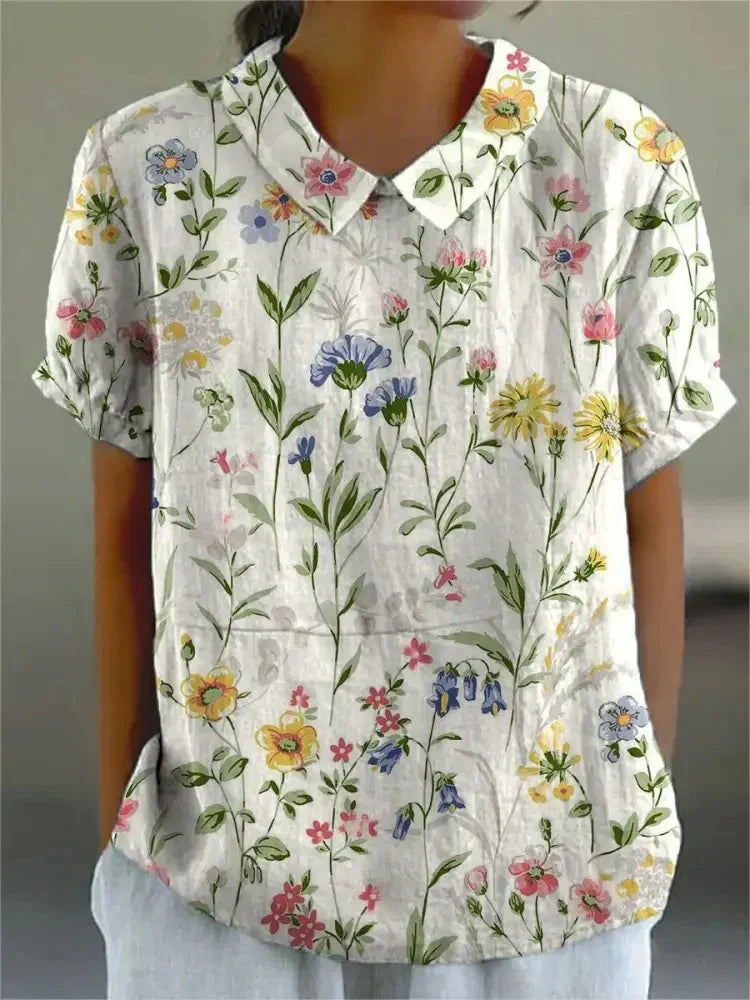 Shelby - Bluza Vintage cu Flori Femei Lejer