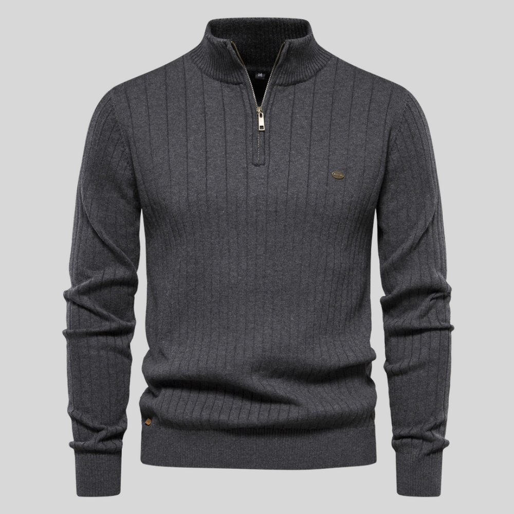Zayne – Pulover Confortabil cu Fermoar pe Jumătate pentru Zilnic