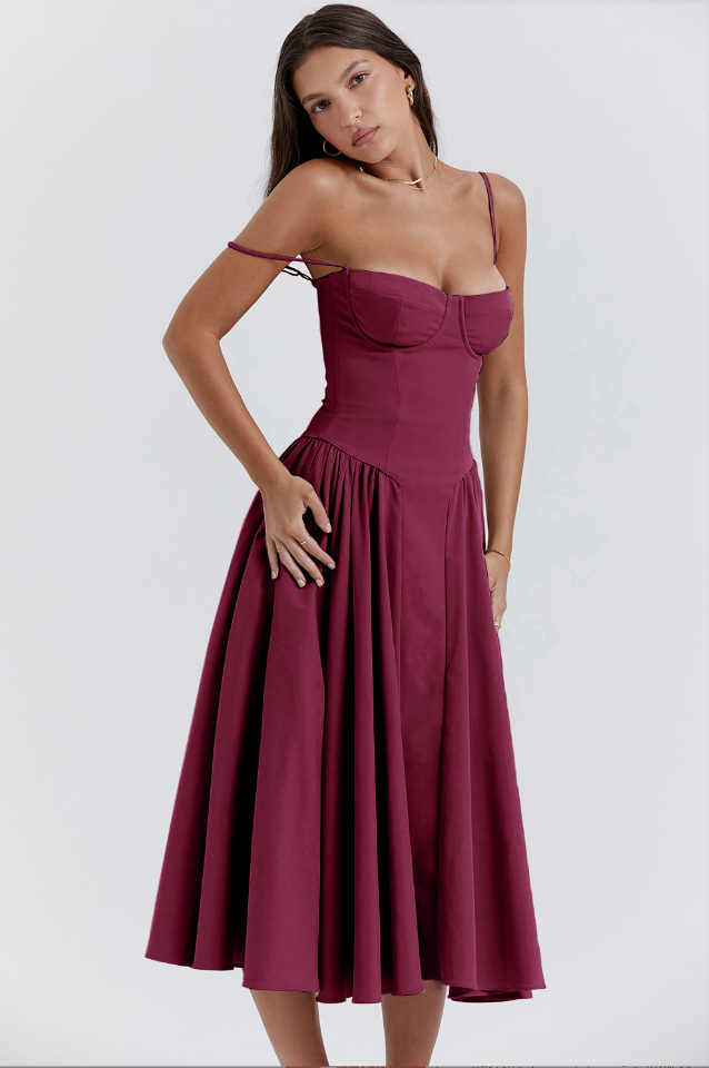 Jutte - Rochie Midi Fără Mâneci pentru Femei