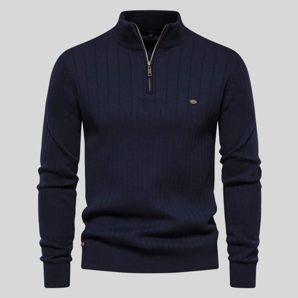 Zayne – Pulover Confortabil cu Fermoar pe Jumătate pentru Zilnic