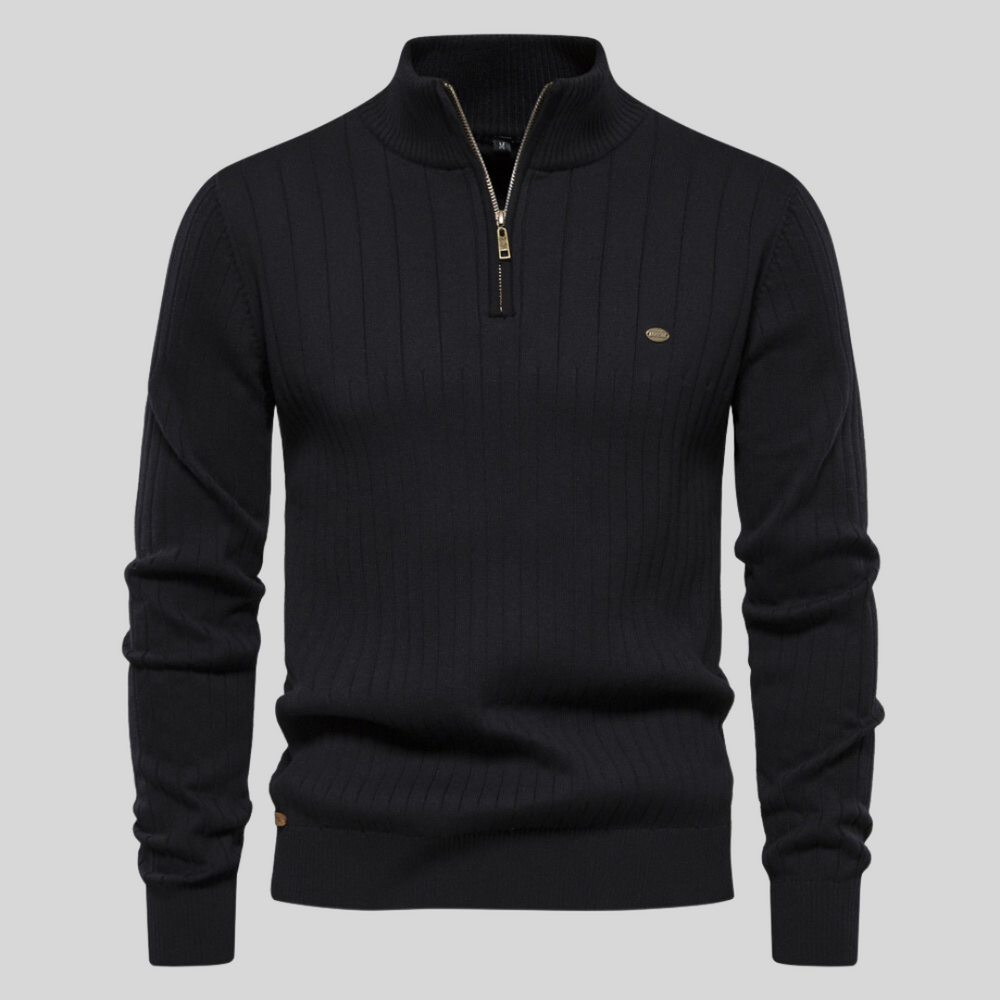 Zayne – Pulover Confortabil cu Fermoar pe Jumătate pentru Zilnic