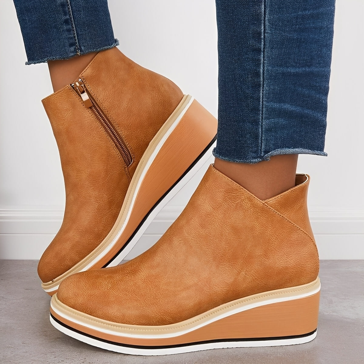 Sorrel - Cizme din piele cu fermoar pentru femei