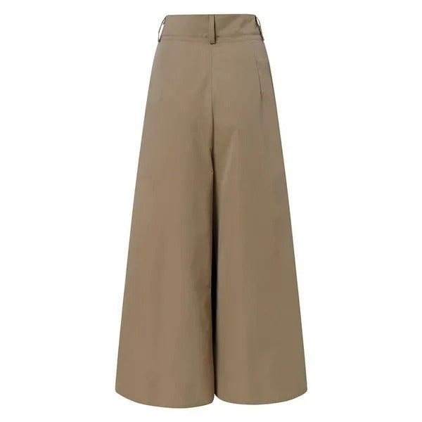 Rivka – Pantaloni cu Picior Larg cu Drapaj Moale