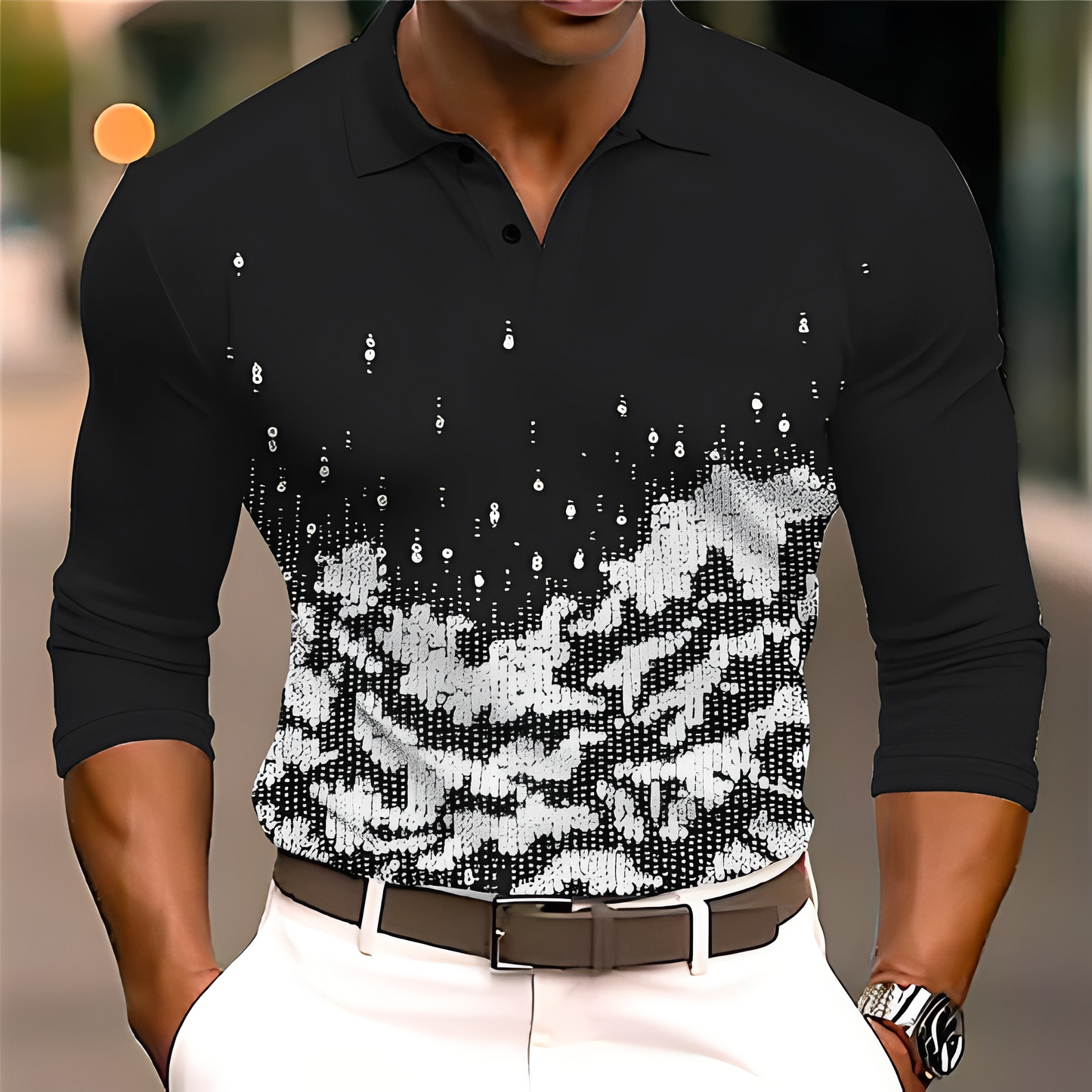 Adolphe - Polo sofisticat cu mâneci lungi pentru bărbați