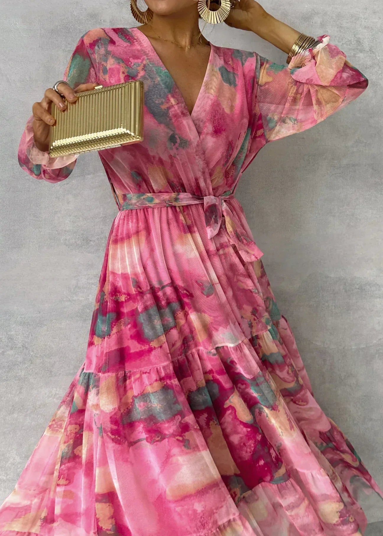 Nina – Rochie de vară lejeră cu mâneci lungi