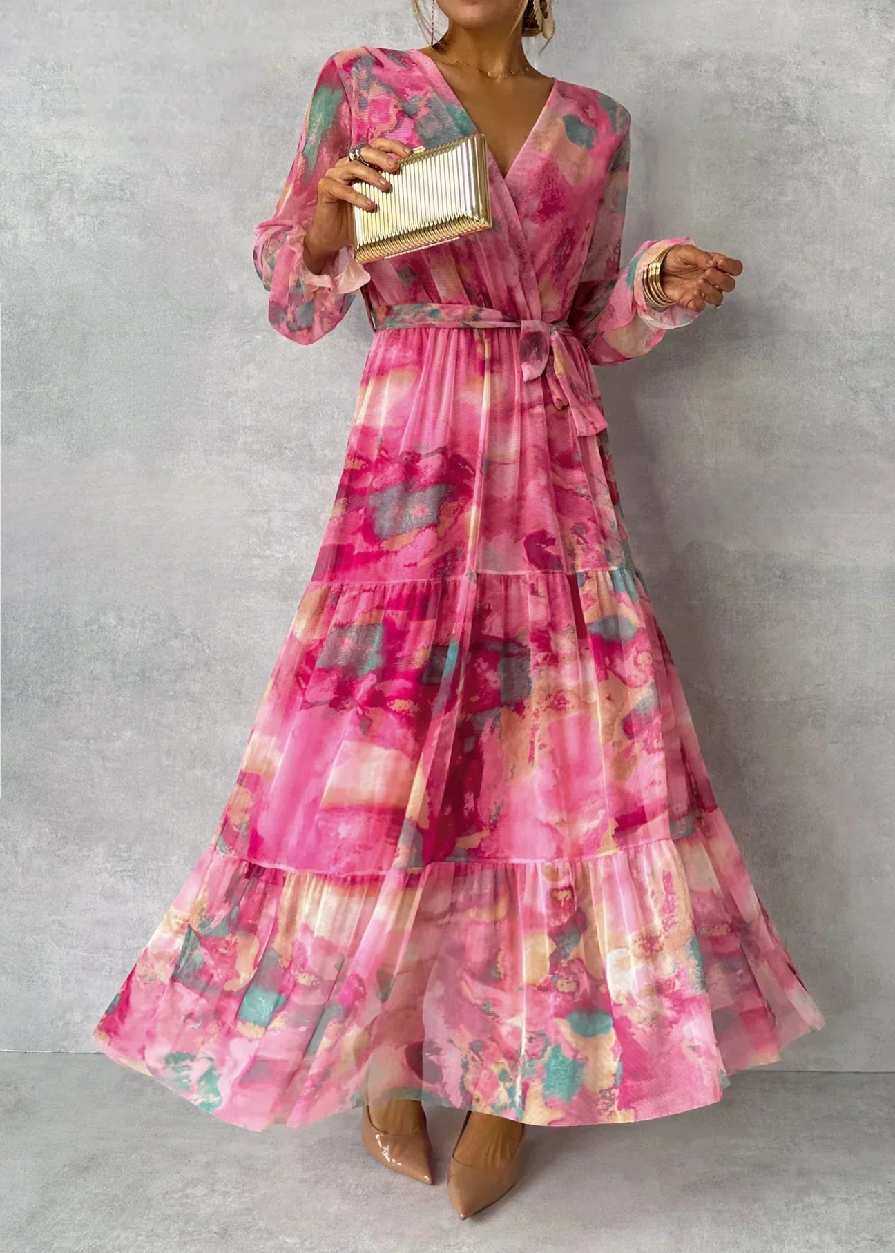Nina – Rochie de vară lejeră cu mâneci lungi