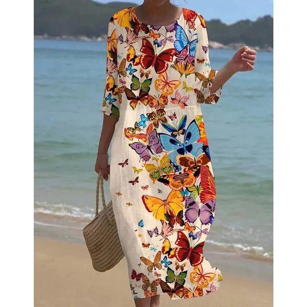 Miranda - Rochie florală elegantă cu acoperire pentru abdomen