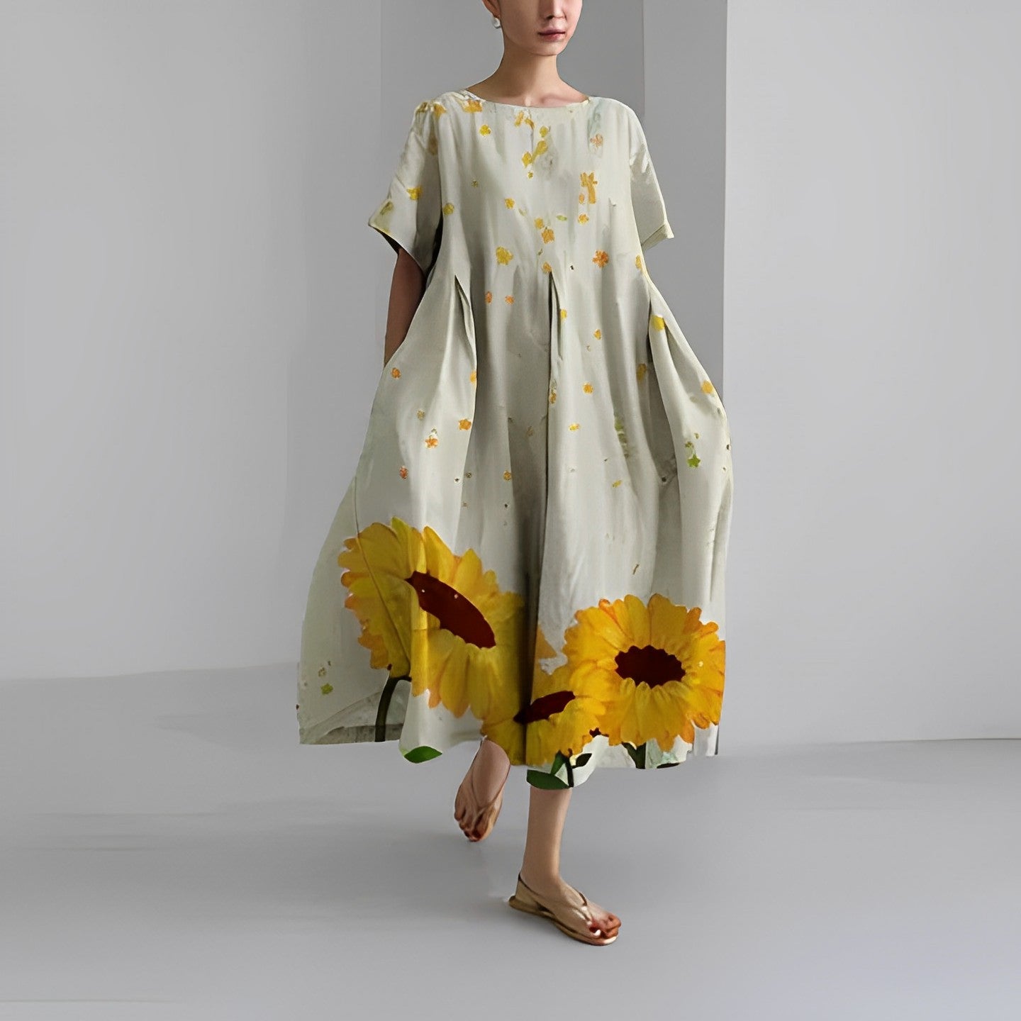 Naomi - Rochie boho maxi cu flori, perfectă pentru primăvară