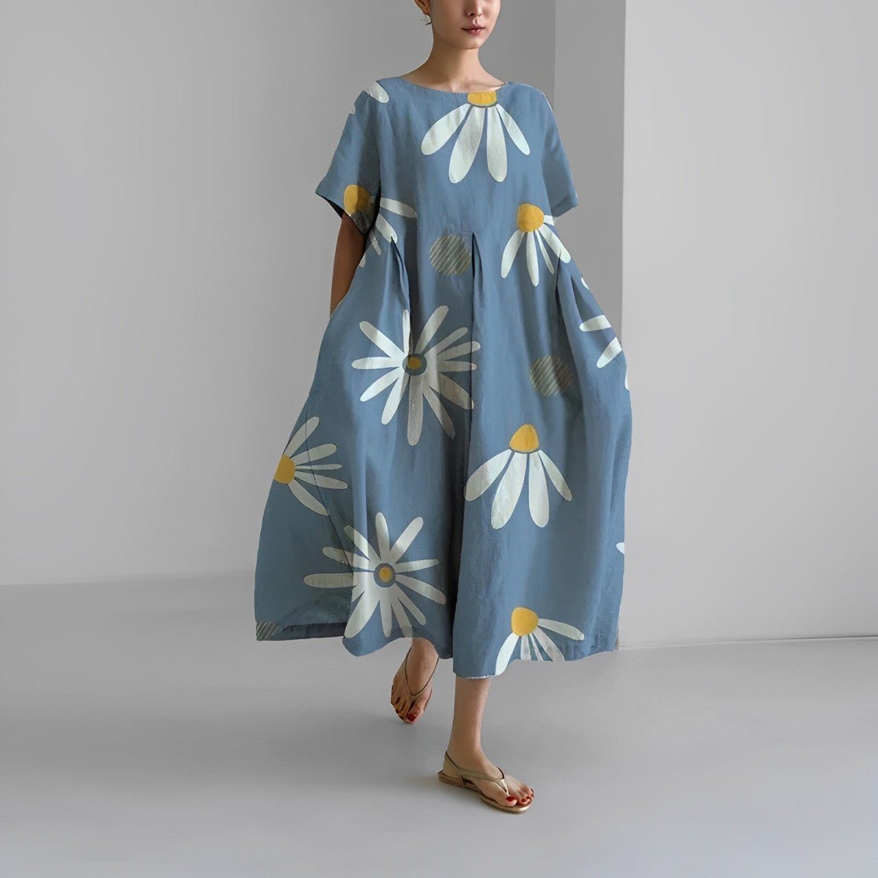 Naomi - Rochie boho maxi cu flori, perfectă pentru primăvară