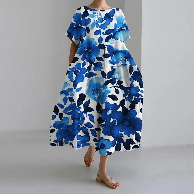 Naomi - Rochie boho maxi cu flori, perfectă pentru primăvară