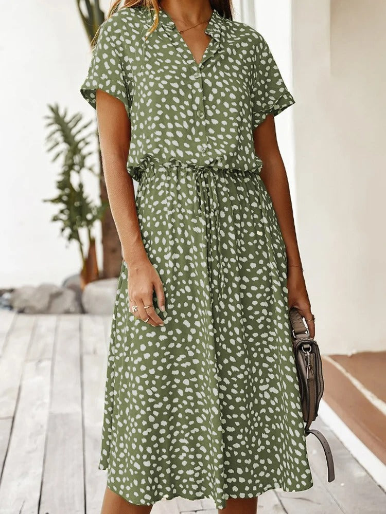 Vexana - Rochie de Vară Lejeră Damă cu Imprimeu Elegant