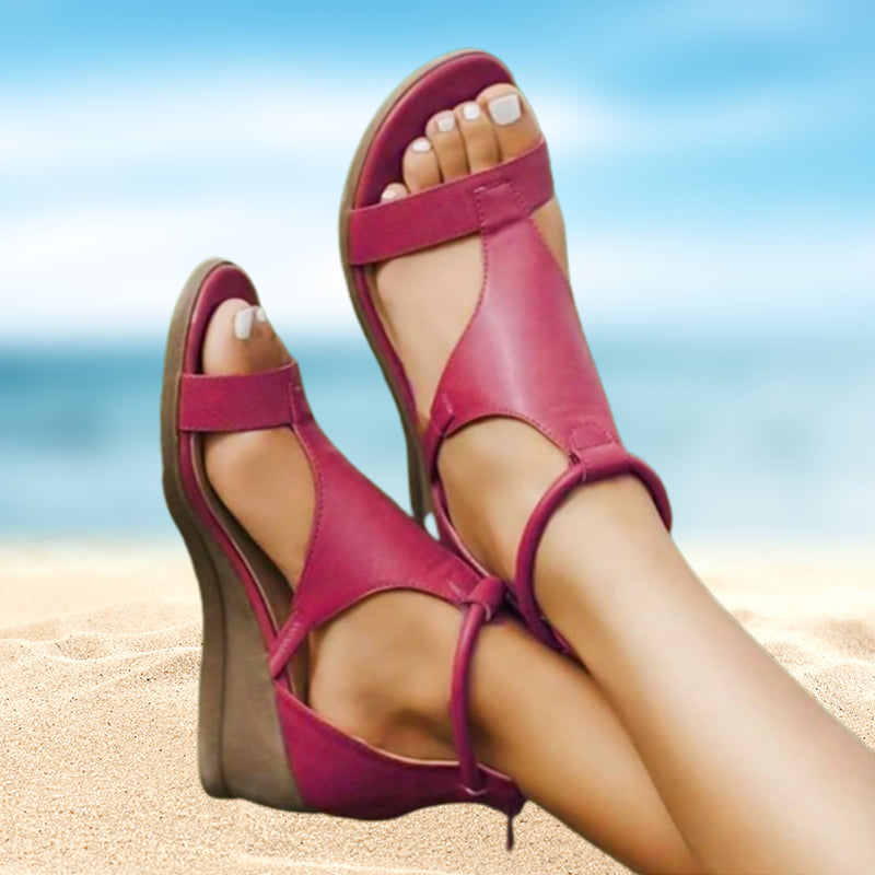 Anne – Sandale ortopedice din piele cu toc
