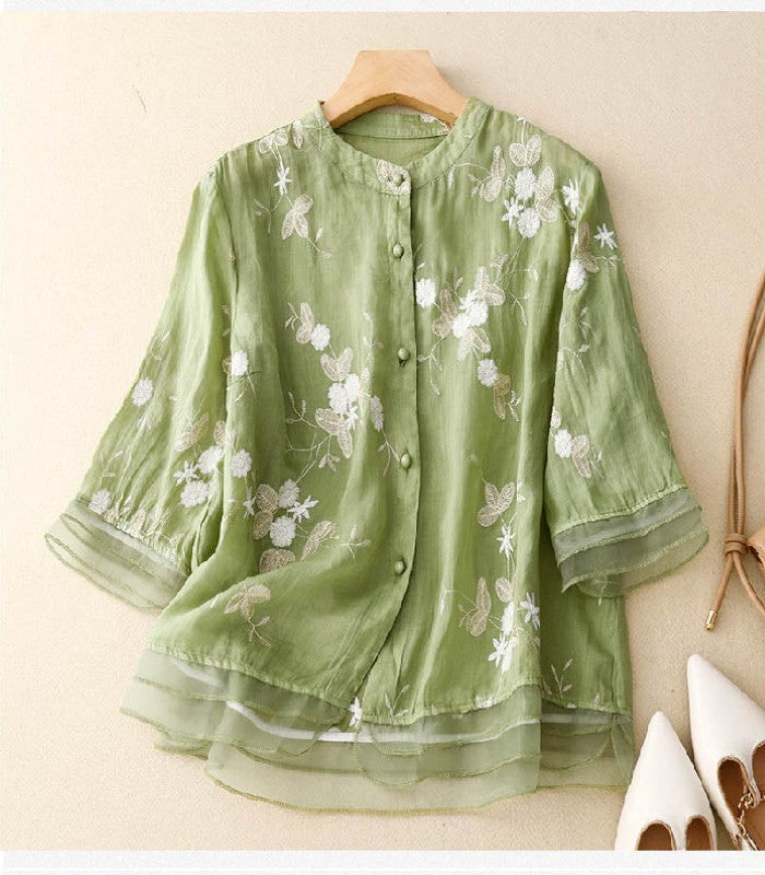 Eloise - Bluză elegantă cu broderie rafinată