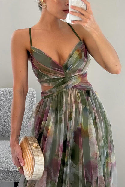 Gwendolyn - Elegant Rochie Maxi cu Imprimeu Floral Damă